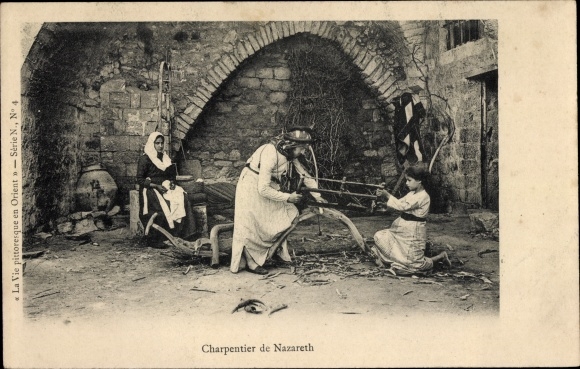 Postcard Nazareth Nazareth Israel, carpenter