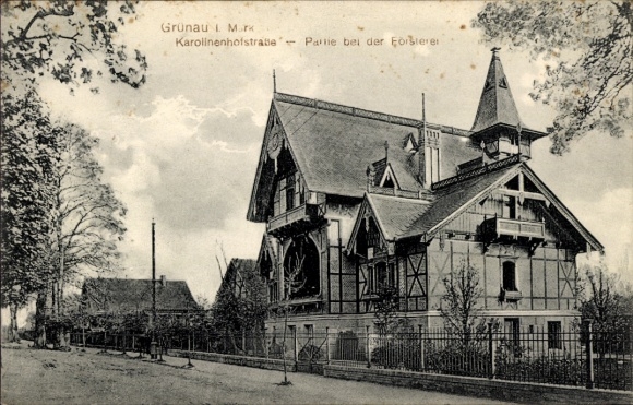Ak Berlin Köpenick Grünau, Karolinenhofstraße, Försterei
