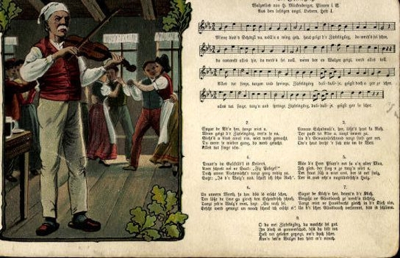 30 individual song cards, Anton Günther