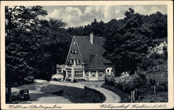 Postcard Wiehl in the Oberberg district, forest inn stalactite cave