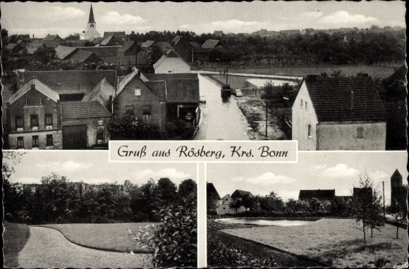 Ak Rösberg Bornheim am Rhein, Teilansicht