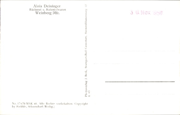 Postcard Weinberg Aurach Lower Franconia Middle Franconia, aerial photograph
