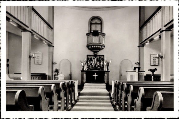 Ak Scharzfeld Herzberg am Harz, Ev. Luth. Kirche, Innenansicht