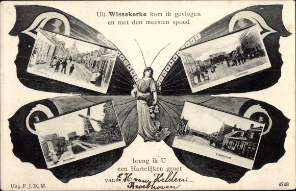 Butterfly KP Wissekerke Zeeland Holandia, Straat, Molen