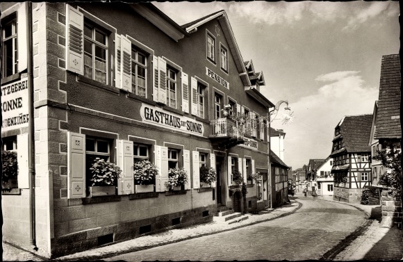 PC Loffenau in the Black Forest, Pension Inn zur Sonne, owner Emil Flieg, street section