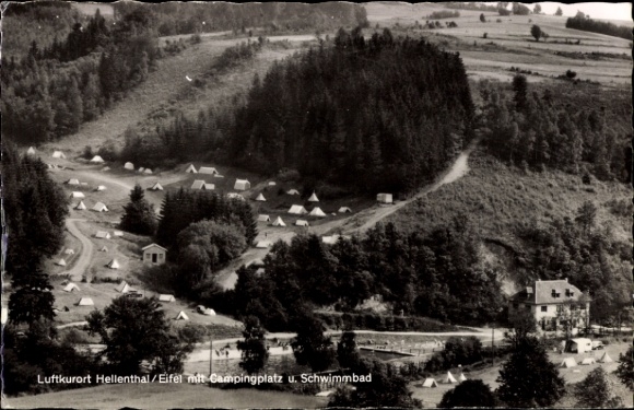 KP Hellenthal w Eifel, uzdrowisko klimatyczne Eifel, pole namiotowe, basen