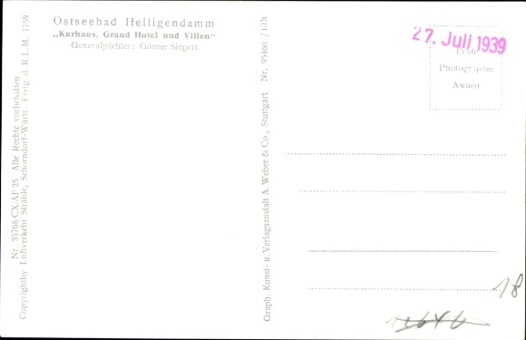 Postcard Seebad Heiligendamm Bad Doberan, aerial photograph