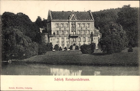 Postcard Reinhardsbrunn Friedrichroda in the Thuringian Forest, Castle