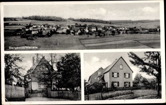 Ak Stangenrod Unnau in het Westerwald, panorama, woongebouwen