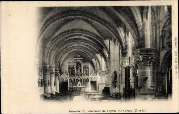 Ak Andresy Yvelines, Eglise, Bas Côté intérieurs