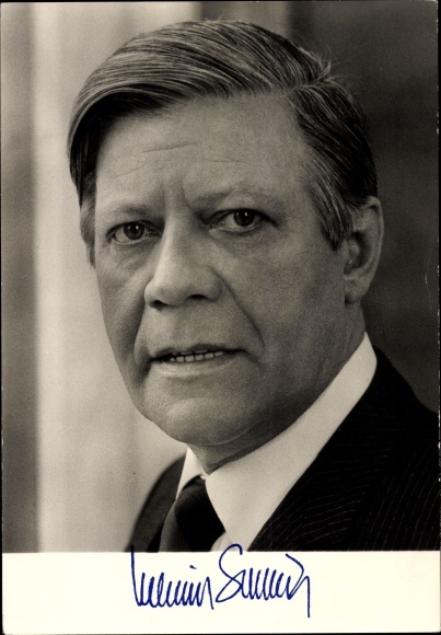 Postcard Helmut Schmidt, Federal Chancellor, SPD