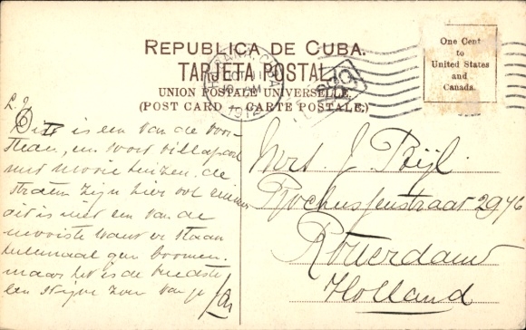 Postcard La Habana, Habana, Cuba, 17th Street in Vedado
