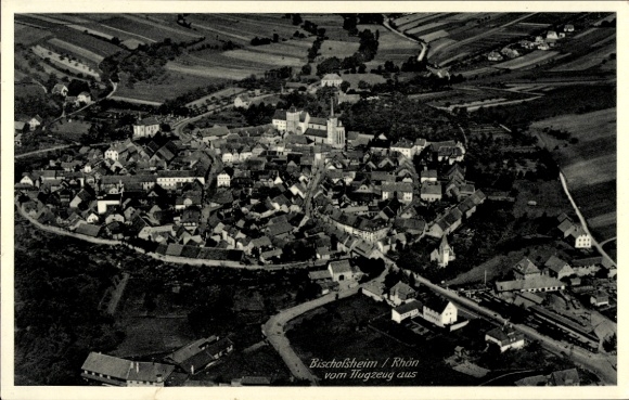 KP Bischofsheim przed Rhön Dolna Frankonia, zdjęcie lotnicze