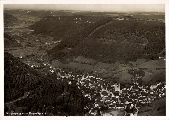 Ak Wiesensteig in Württemberg, Fliegeraufnahme