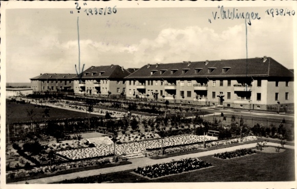 Postcard Wustrow Fischland, anti-aircraft artillery school, Zeppelinst.