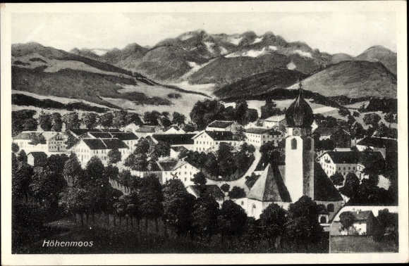 Postcard Höhenmoos Rohrdorf am Inn Upper Bavaria, view of the town