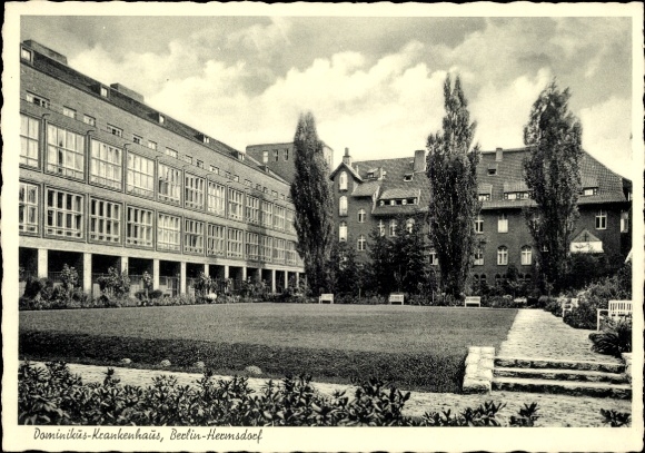 Postcard Berlin Reinickendorf Hermsdorf, Dominikus Hospital