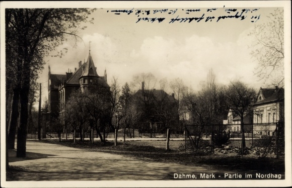 Postcard Dahme in the Mark, game at Nordhag