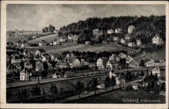Ak Gilching in het district Starnberg in Opper-Beieren, villakolonie