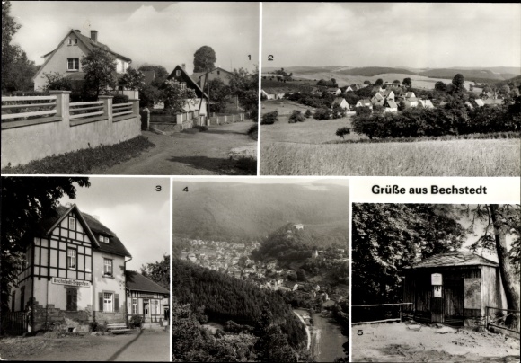 PC Bechstedt in Thuringia, partial view, train station, Trippstein, general view