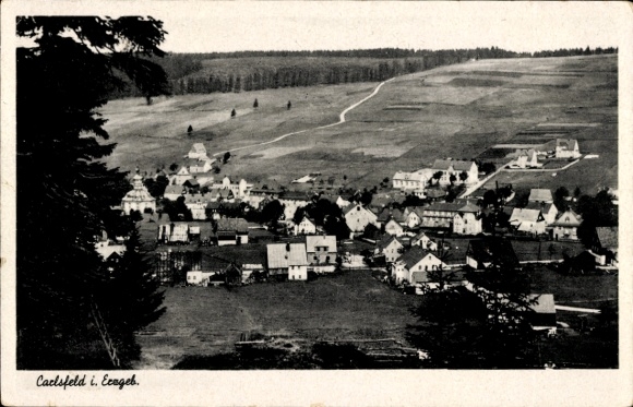 Postcard Carlsfeld Eibenstock Erzgebirge, view of the town and surroundings