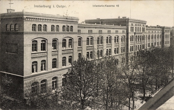 Postcard Tschernjakhovsk Insterburg East Prussia, Infantry Barracks 45