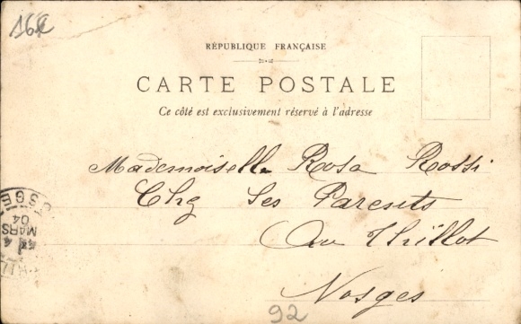 Postcard Colombes Hauts de Seine, people in square, trees, chairs, children, photographer: G. Le Breton