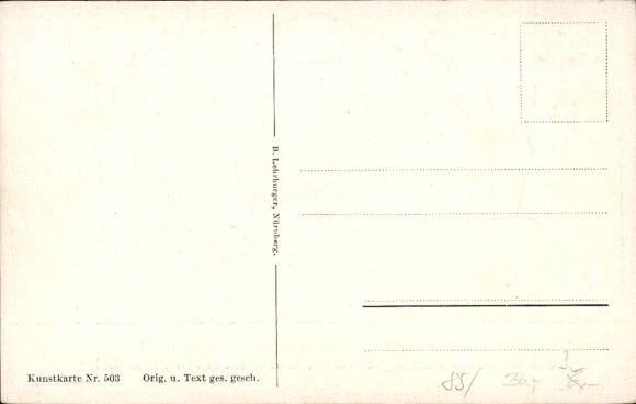 Artist Postcard Boettcher, Hans, Nuremberg, the Nuremberg funnel