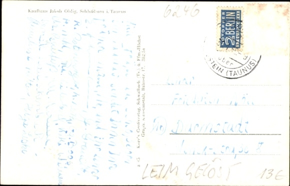 Postcard Schloßborn Glashütten im Taunus, general view, district youth home, Marienruhe