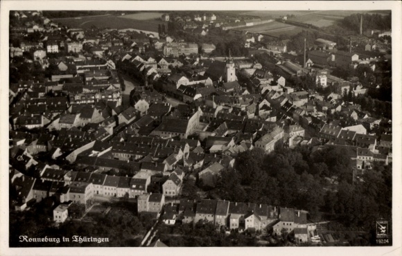 Ak Ronneburg in Thüringen, afstandsfoto, luchtfoto