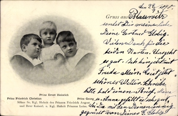 Ak Prinz Ernst Heinrich von Sachsen, Prinz Friedrich Christian, Prinz Georg