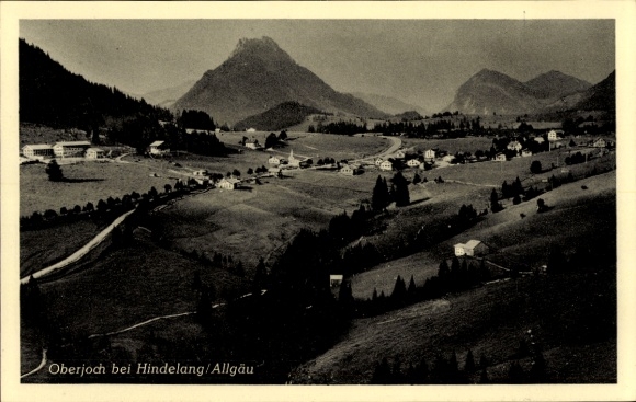 Postcard Oberjoch Bad Hindelang in the Oberallgäu, aerial photograph