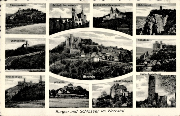 KP Eschwege w dolinie Werry, Zamek Rothenstein, Wolfsbrunnen, Heldrastein, Hanstein, Berlepsch