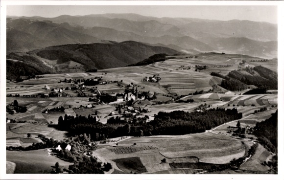 Postcard St. Peter im Schwarzwald, aerial photograph