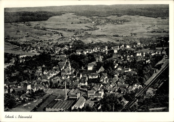 Ak Erbach im Odenwald Hessen, Fliegeraufnahme