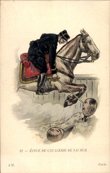 Litho Saumur Maine et Loire, Kavallerieschule