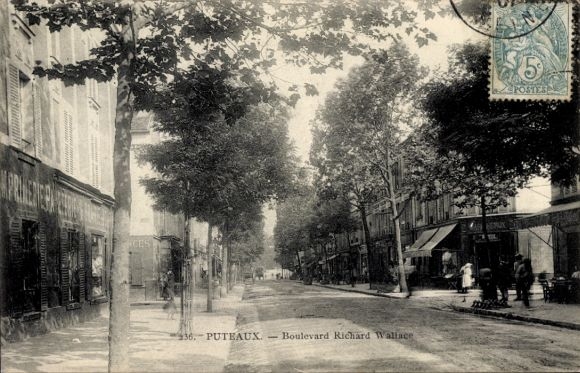 Ak Puteaux Hauts de Seine, Boulevard Richard Wallace