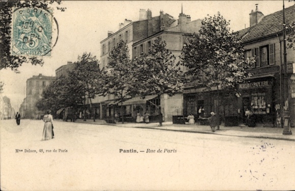 Ak Pantin Seine Saint Denis, Rue de Paris