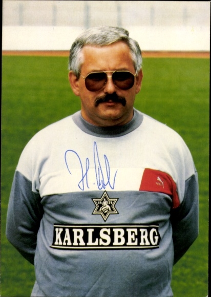 Autograph card coach Heinz Weber, FC 08 Homburg, autograph