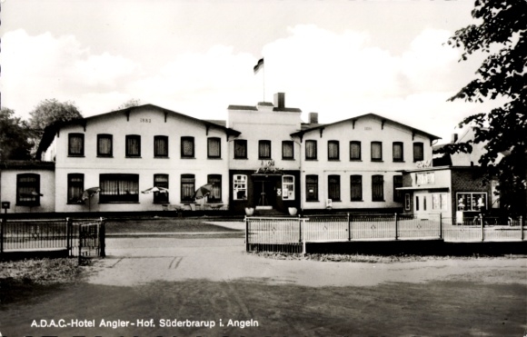 Ak Süderbrarup in Sleeswijk Holstein, ADAC Hotel Angler Hof, eigenaar P. Christiansen