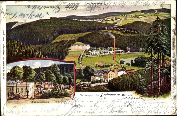 Artist PC Lauter Bernsbach in the Ore Mountains of Saxony, Brethausschänke