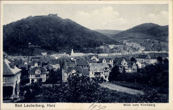 Ak Bad Lauterberg in de Harz, uitzicht vanaf Kirchberg