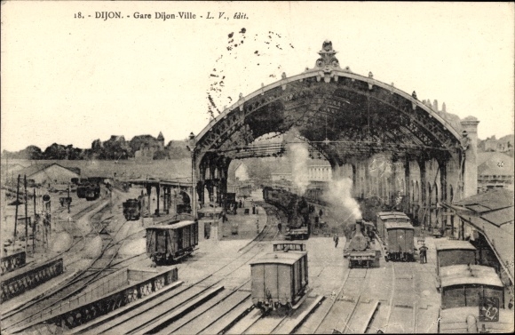 Postcard Dijon Côte d'Or, Gare Dijon Ville
