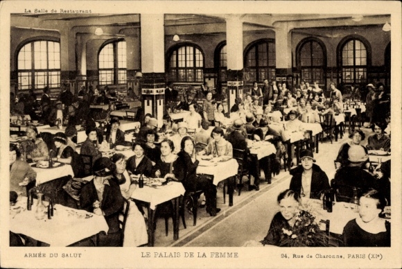 Postcard Paris, Palais de la Femme, restaurant