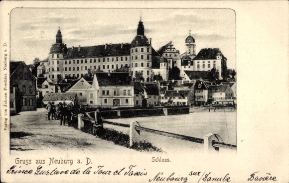 Postcard Neuburg an der Donau Upper Bavaria, Castle