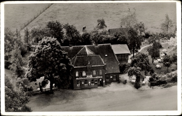 PC Stedebergen Dörverden Lower Saxony, to the Landwehr, aerial photo