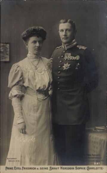 Ak Eitel Friedrich Prinz von Preußen, Sophie Charlotte von Oldenburg