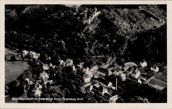Postcard Bad Neuhaus Bad Neustadt an der Saale Lower Franconia, Salzburg, aerial photograph