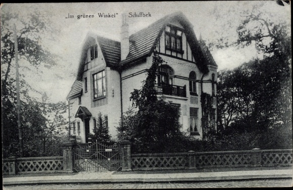Ak Hamburg Mitte Billstedt Schiffbek, Im grünen Winkel, Villa Hamburger Straße um 1910