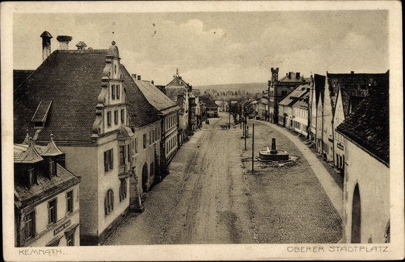 Postcard Kemnath in der Oberpfalz, Oberer Stadtplatz